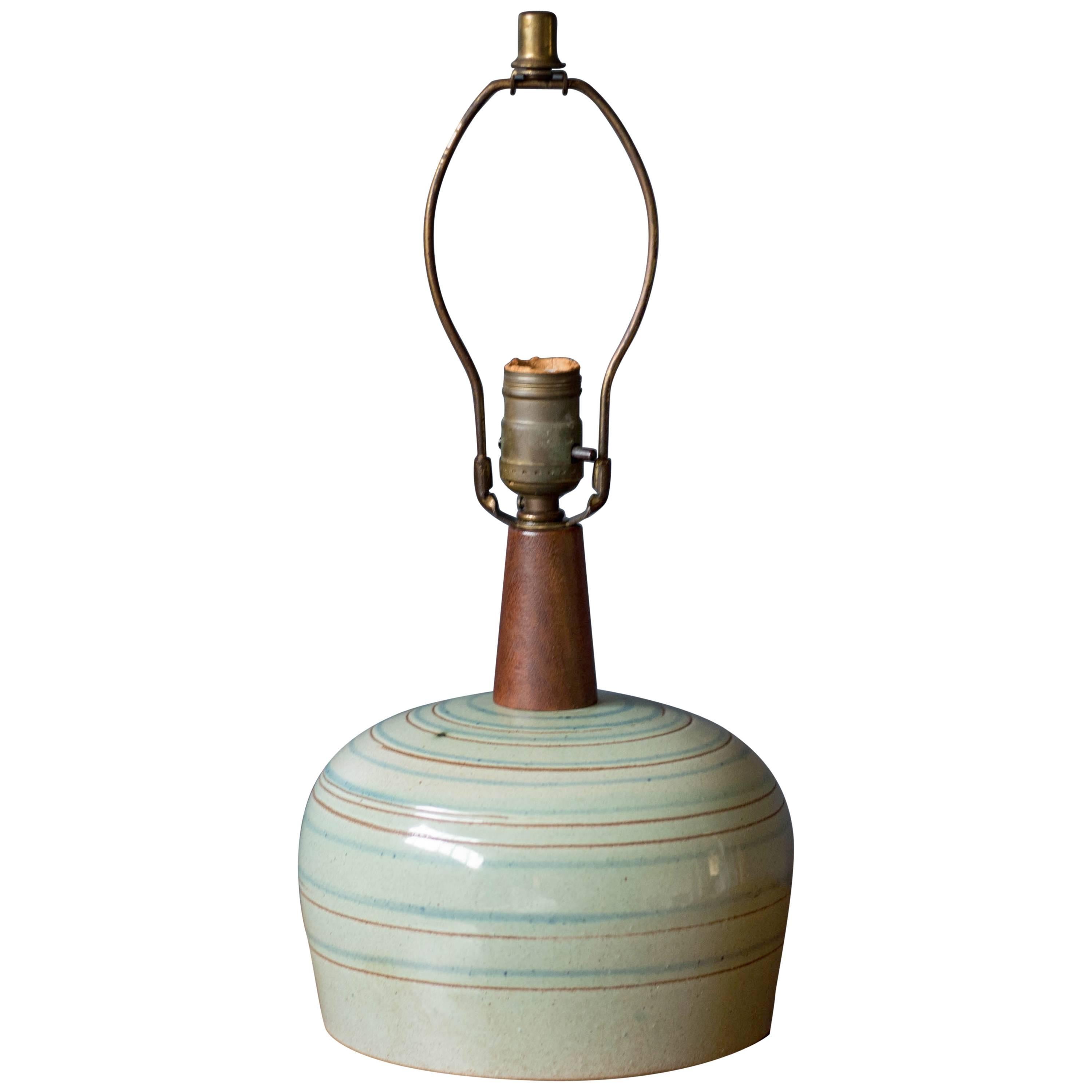Mid-Century Pottery Accent Lamp by Martz