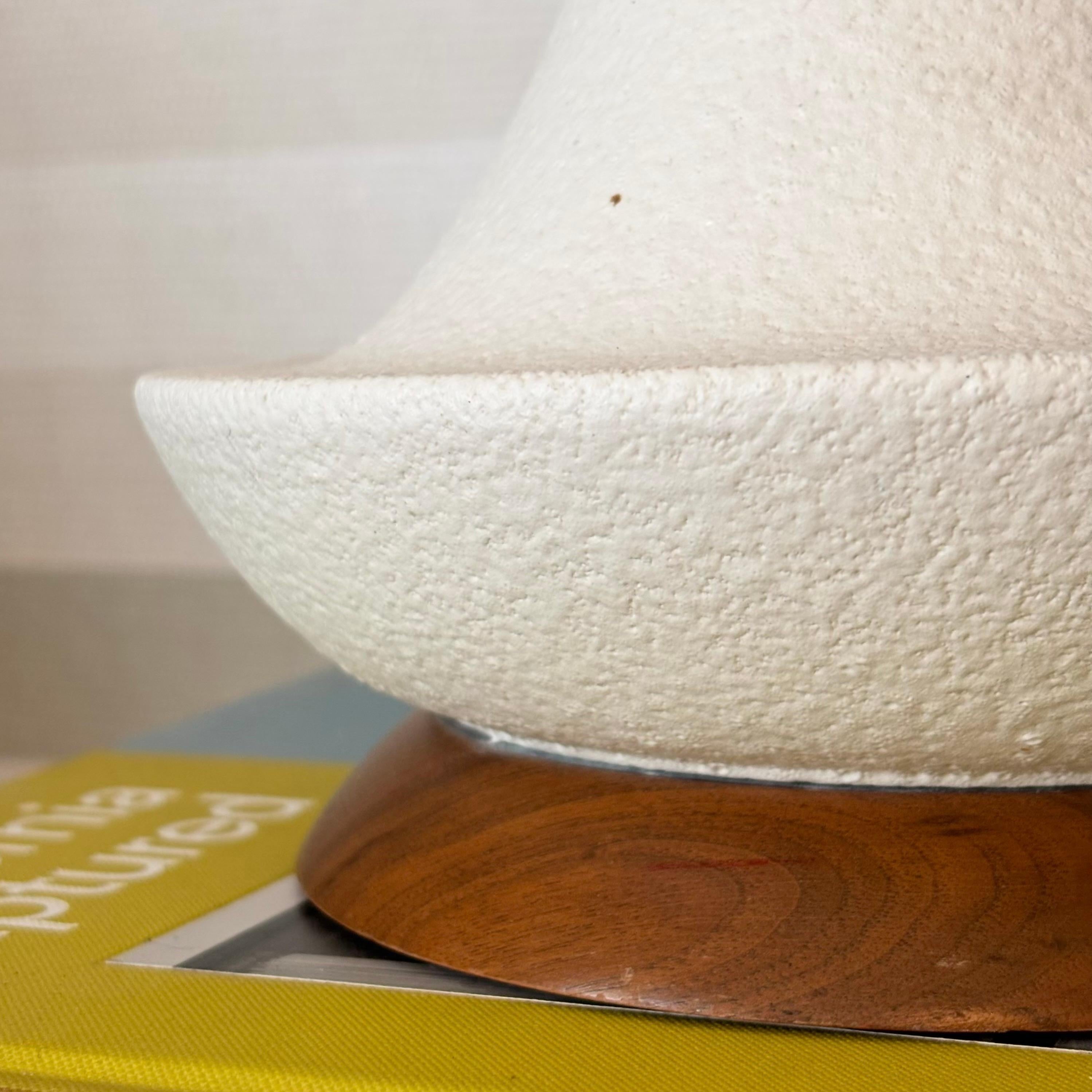 Mid Century Pottery and Wood Table Lamps - Set of 2 For Sale 3