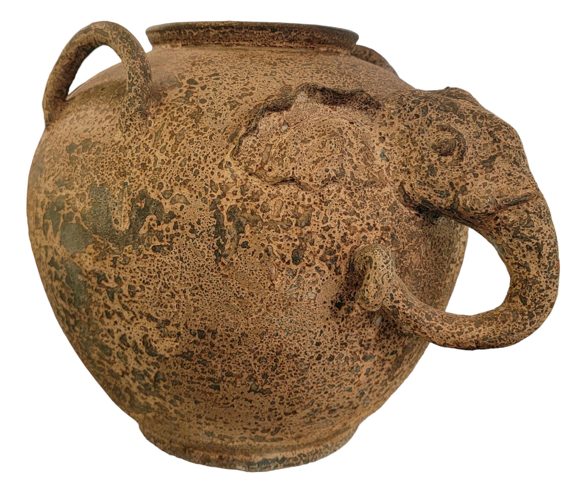 American Mid century Pottery Elephant Vase
