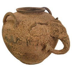 Vintage Mid century Pottery Elephant Vase