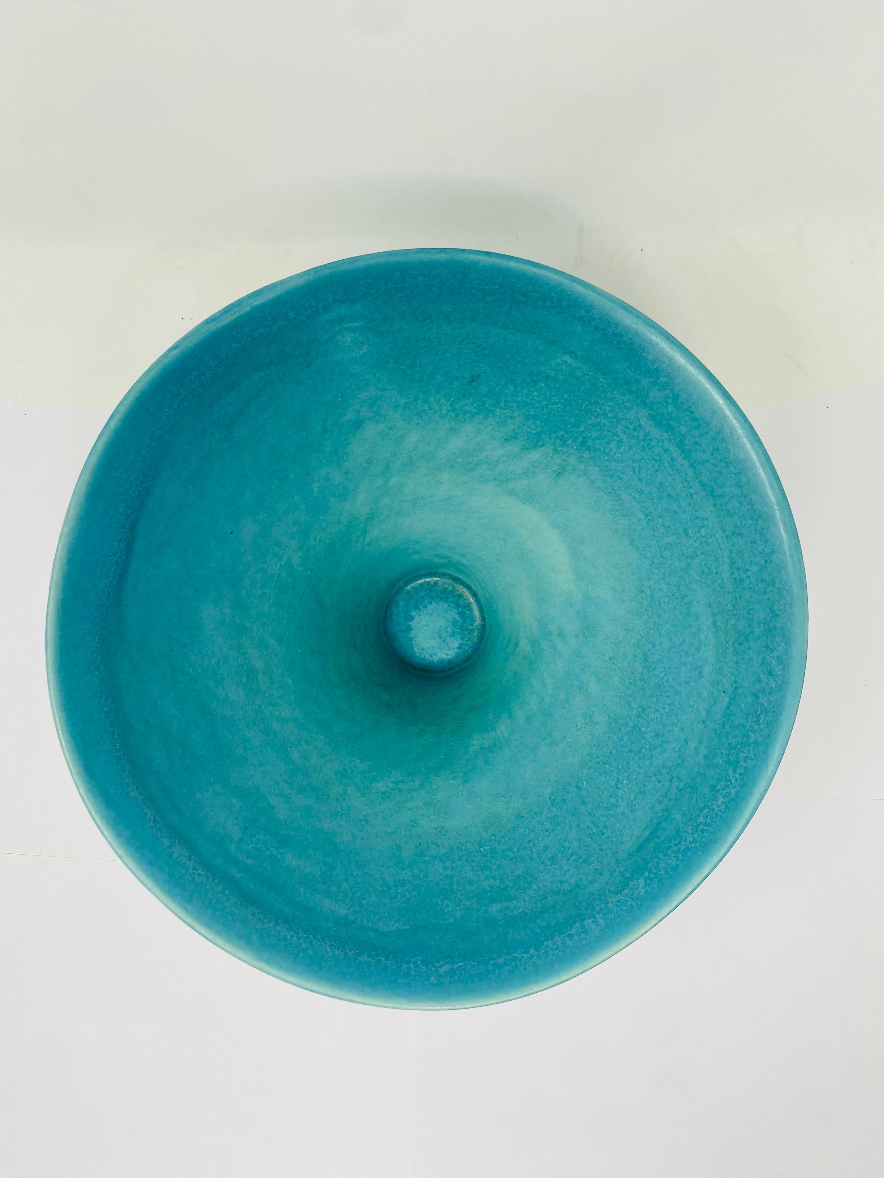 Metà XX secolo Vaso da fiori Ikebana Suiban in ceramica della metà del secolo, firmato, Giappone in vendita