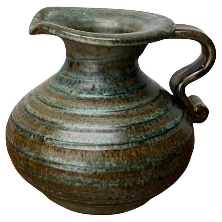 Jarra de cerámica de mediados de siglo, años 60