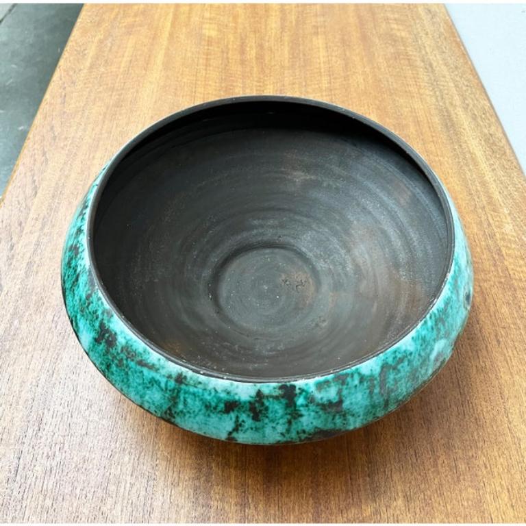 Mid-Century Modern Mid-Century Pottery Large Bowl from BKW Böttger Keramik Wandsbek, Hamburg, 1960s For Sale