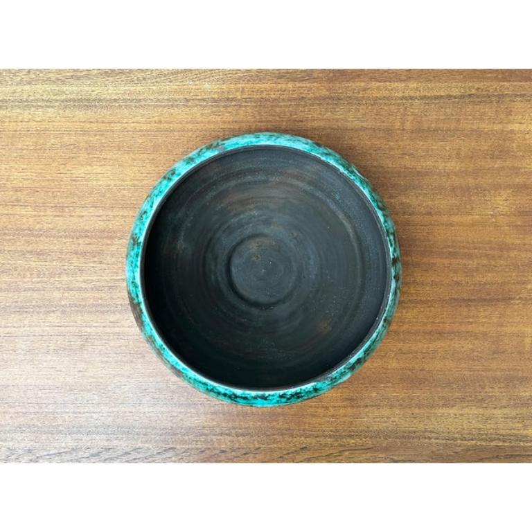 German Mid-Century Pottery Large Bowl from BKW Böttger Keramik Wandsbek, Hamburg, 1960s For Sale