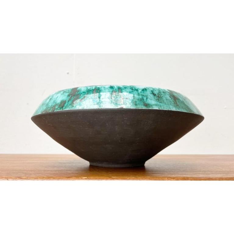 Ceramic Mid-Century Pottery Large Bowl from BKW Böttger Keramik Wandsbek, Hamburg, 1960s For Sale