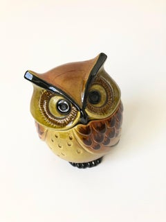 Mid-Century Pottery Owl Container by Poppy Trail Pottery California