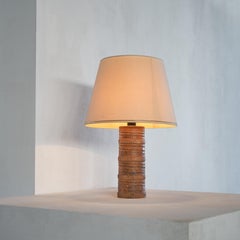 Töpferwaren-Tischlampe aus der Mitte des Jahrhunderts von Mobach