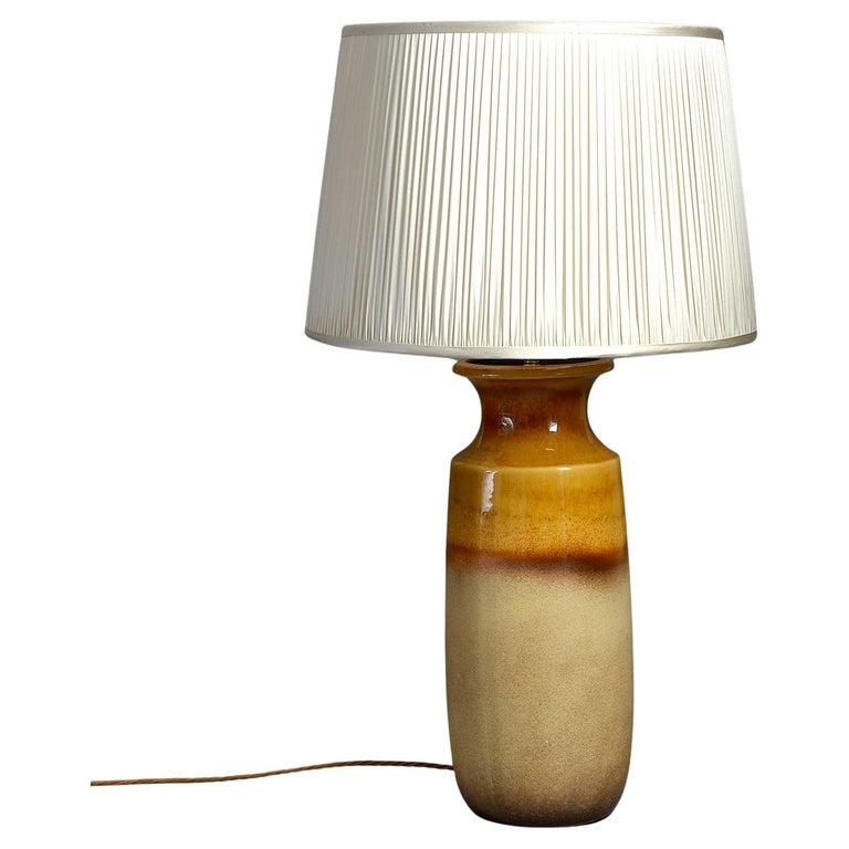 MidCentury Pottery Vase Lamp For Sale at 1stDibs