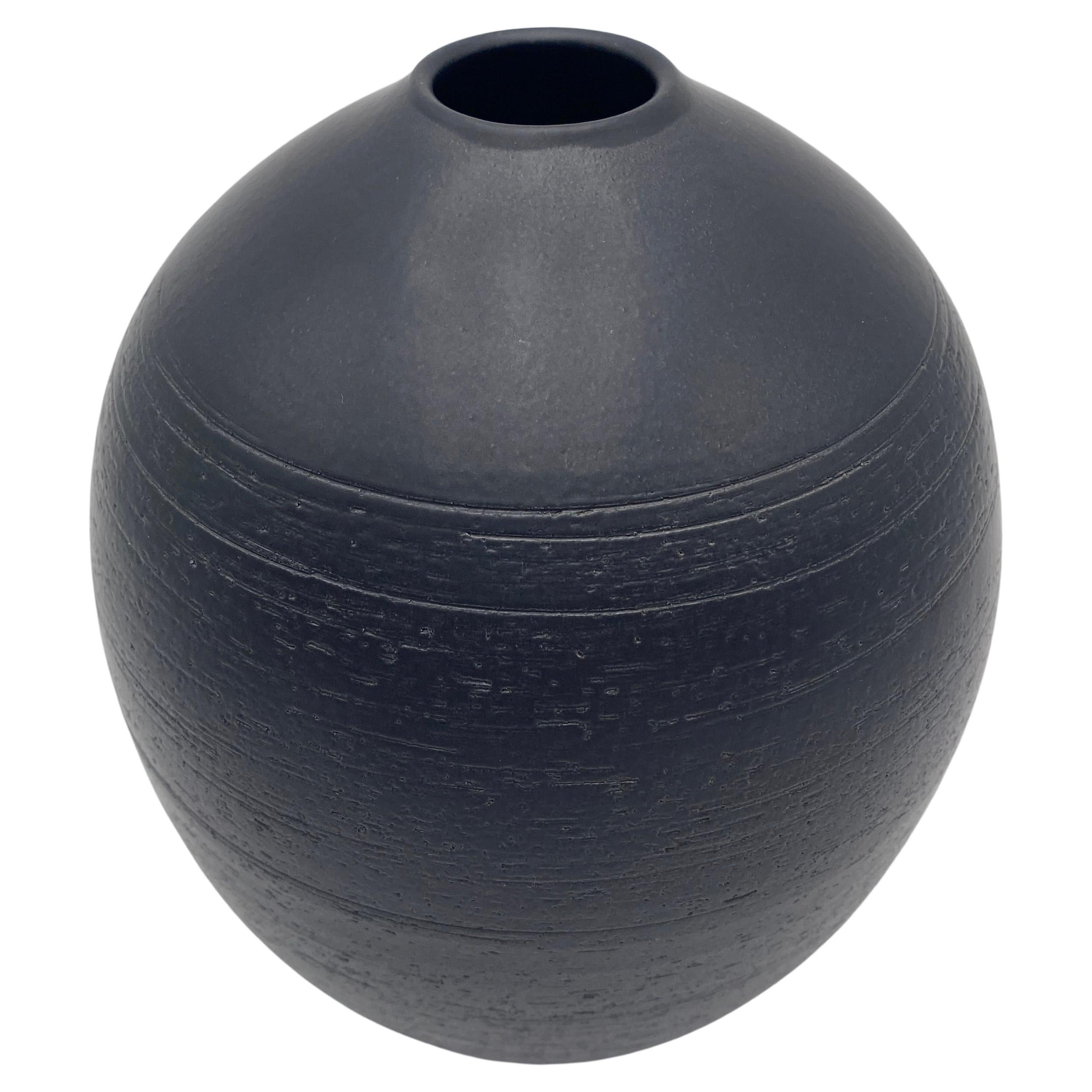 Mid Century Pottery Vase Signed 20th Century For Sale