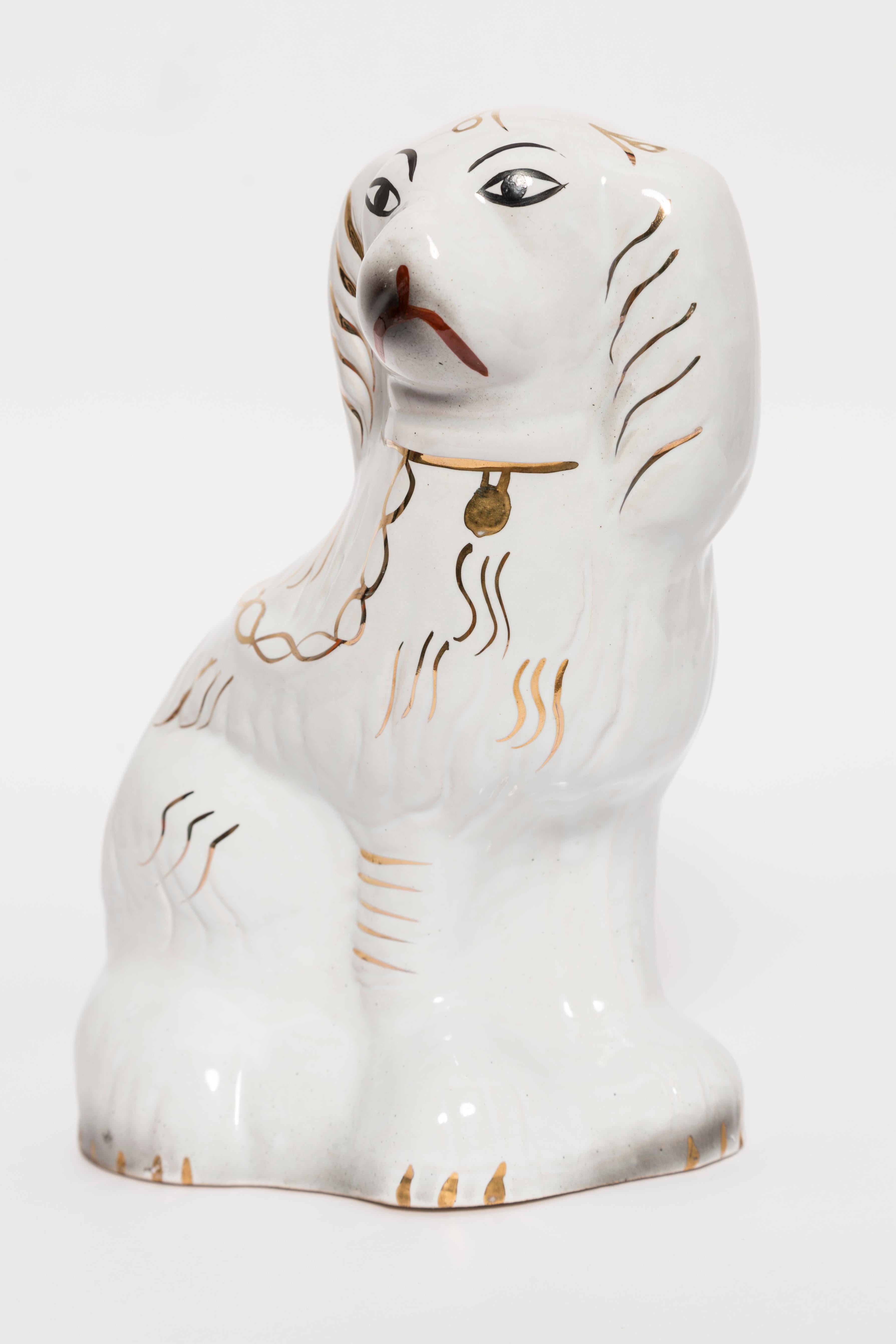Mid-Century Modern Mid Century Pottery Yorkshire Dog Sculpture Staffordshire England, 1960s