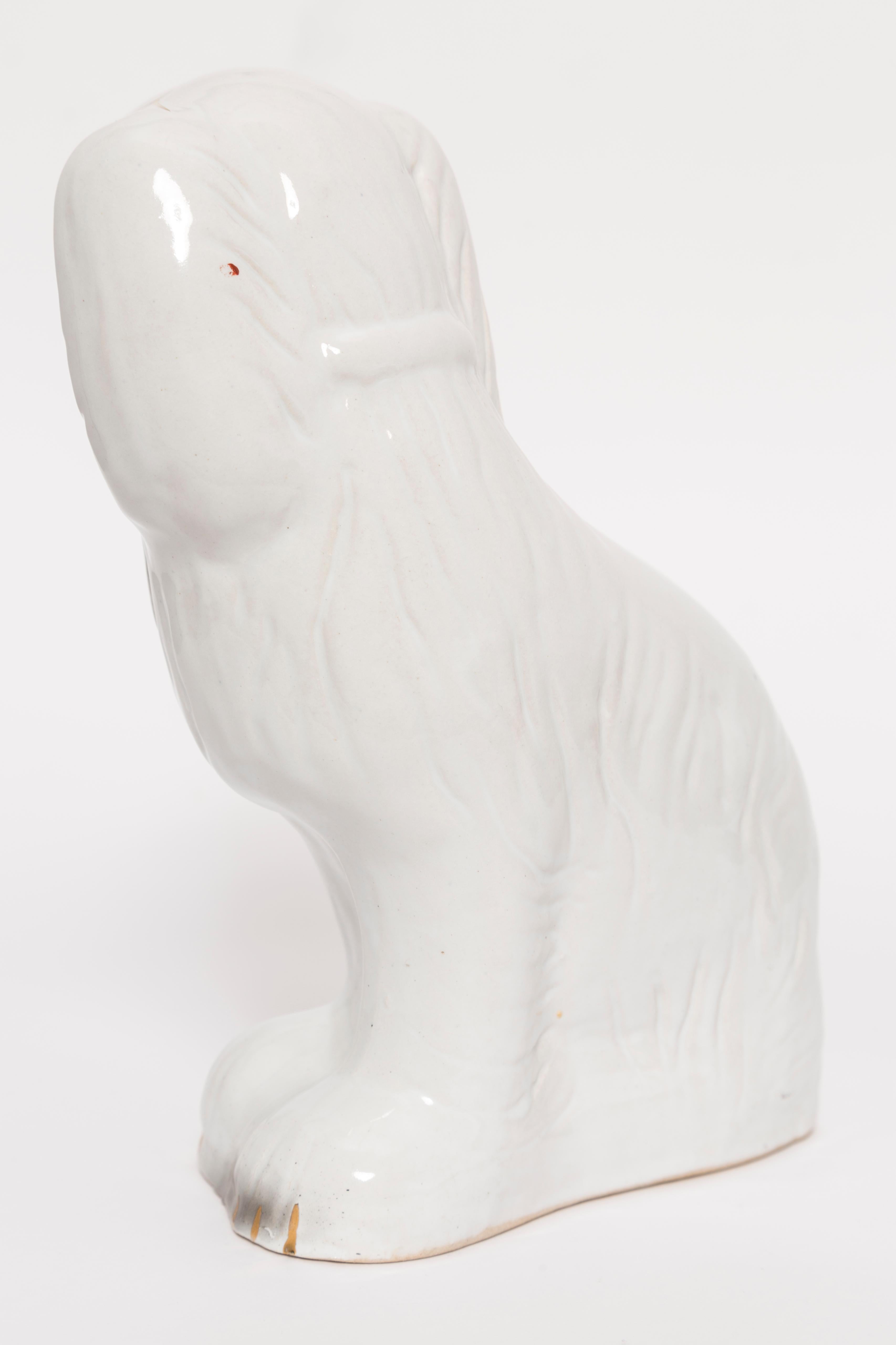 Mid Century Pottery Yorkshire Dog Sculpture Staffordshire England, 1960s In Good Condition In 05-080 Hornowek, PL
