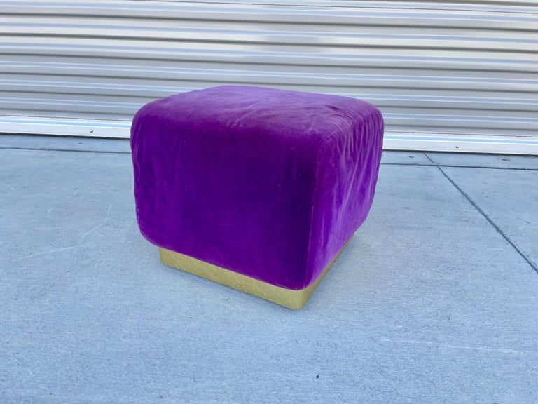Mid Century Pouf Ottomans For Sale at 1stDibs