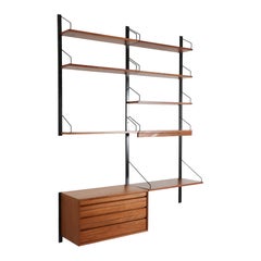 Mid-Century Poul Cadovius Royal System Wall Unit, Teak, Integrated Desk
