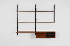 Mid-Century Poul Cadovius Wall Shelving, Teak, Royal System, Denmark