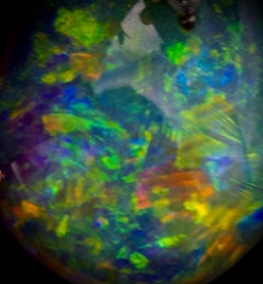 Mid-Century Precious Opal Diamant Platin Französisch 1950er-1960er Jahre Cocktail Ring