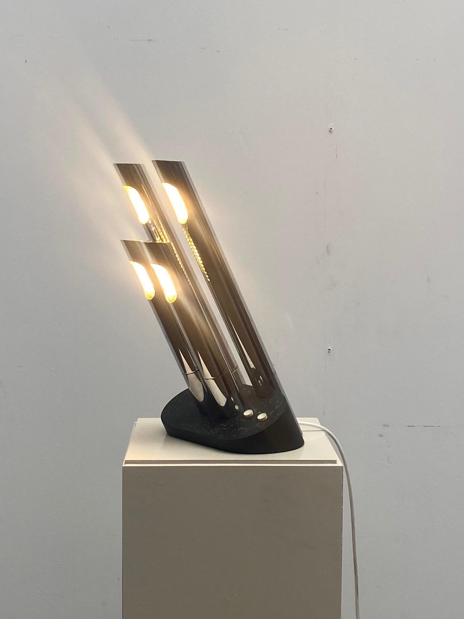 Mid-Century Modern Mid-Century President Chrome Table Lamp by Mario Faggian for Luci Italia, 1969