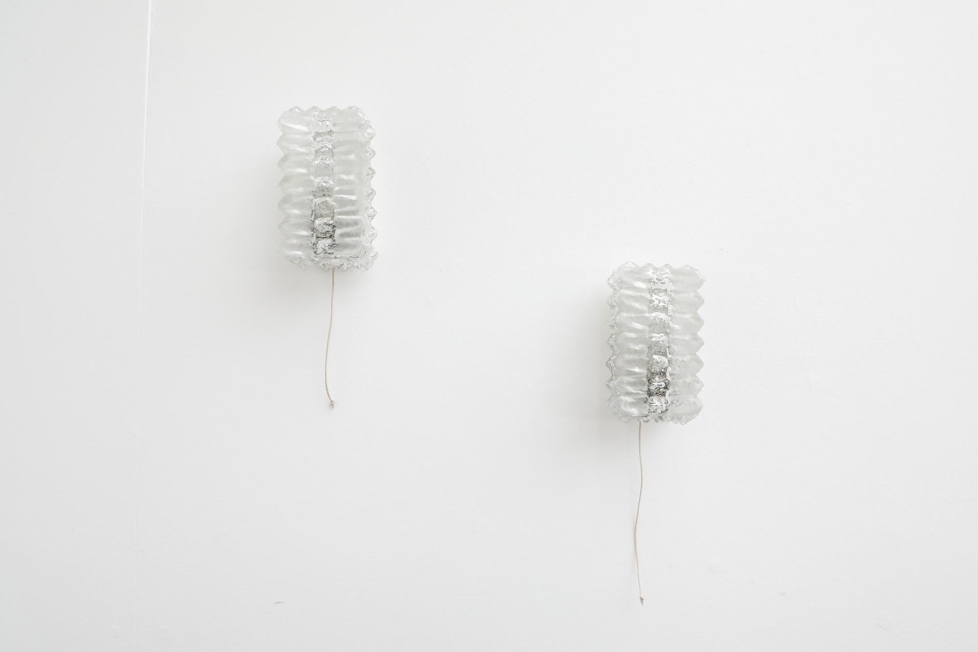 Mid-20th Century Mid-Century Pressed Glass Bowtie Sconce