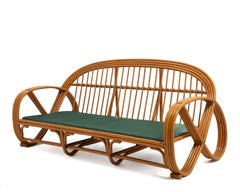 Mid Century Pretzel Sofa Four Strand Pretzel Rattan Sofa After Paul Frankl Knoll