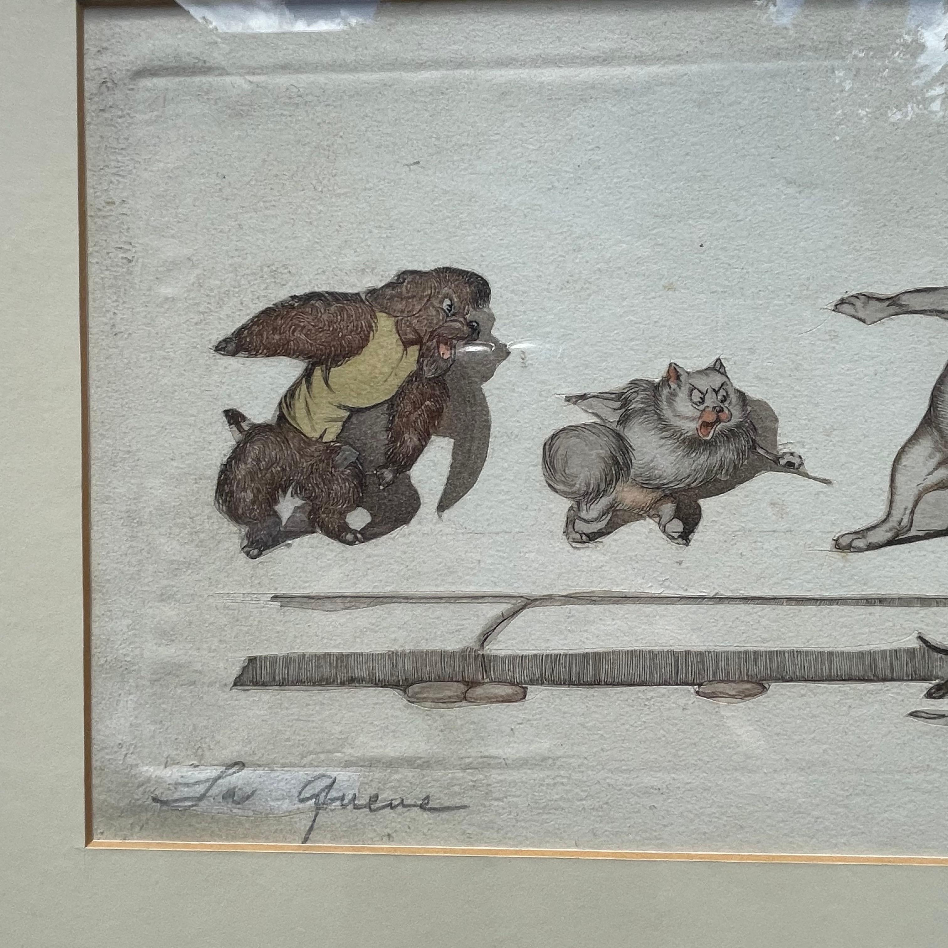 Mid-Century Modern Gravure du milieu du siècle intitulée 