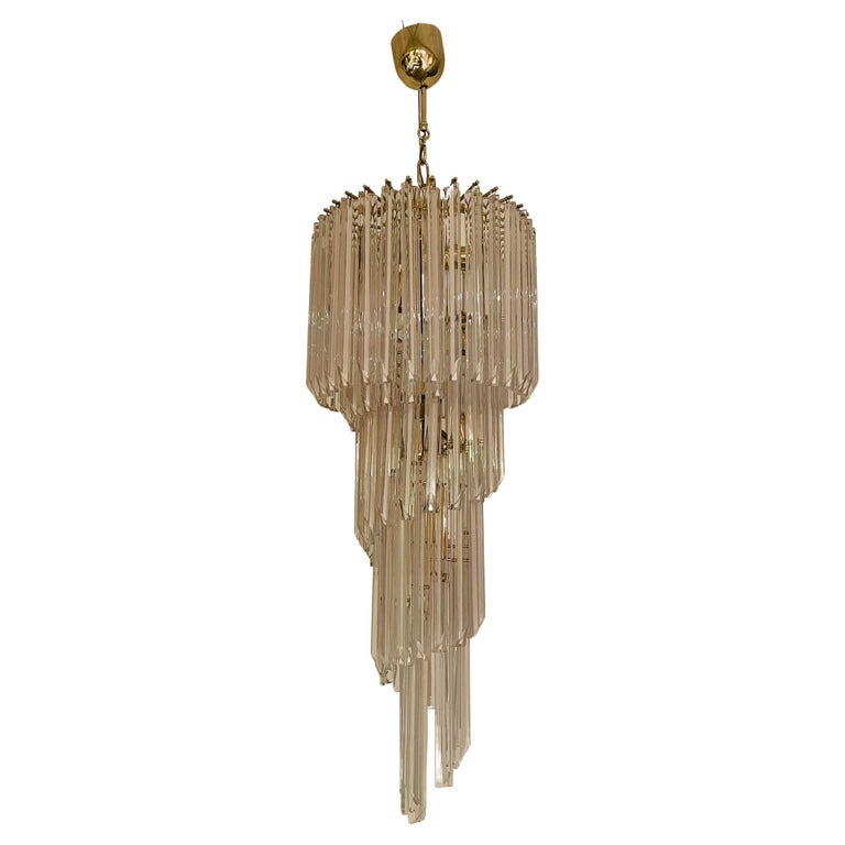 Mid Century Prism Chandelier by Paolo Venini, 1970s at 1stDibs