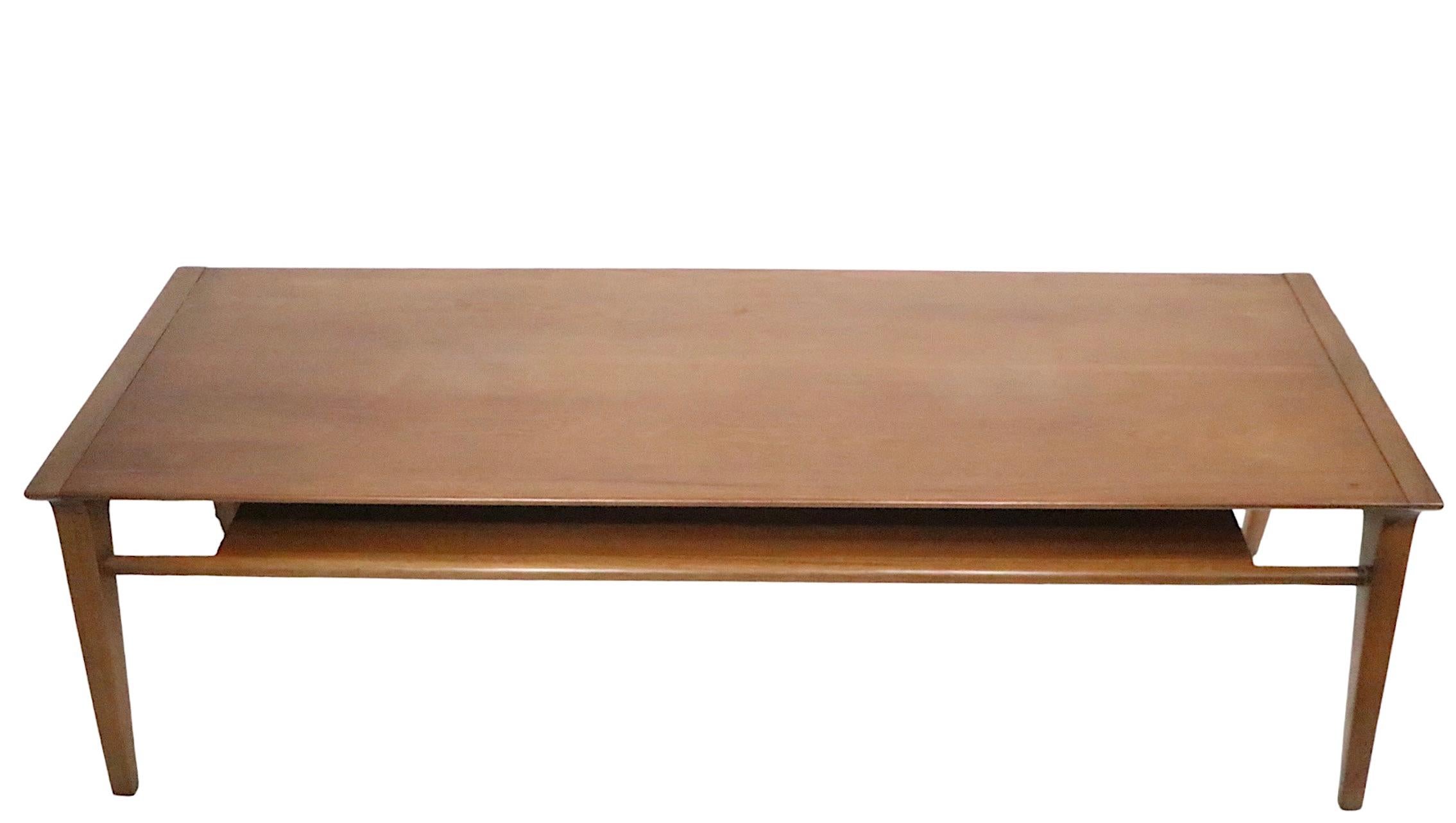 Wood Mid Century  Profile Coffee Table by John Van Koert for Drexel c. 1960’s For Sale