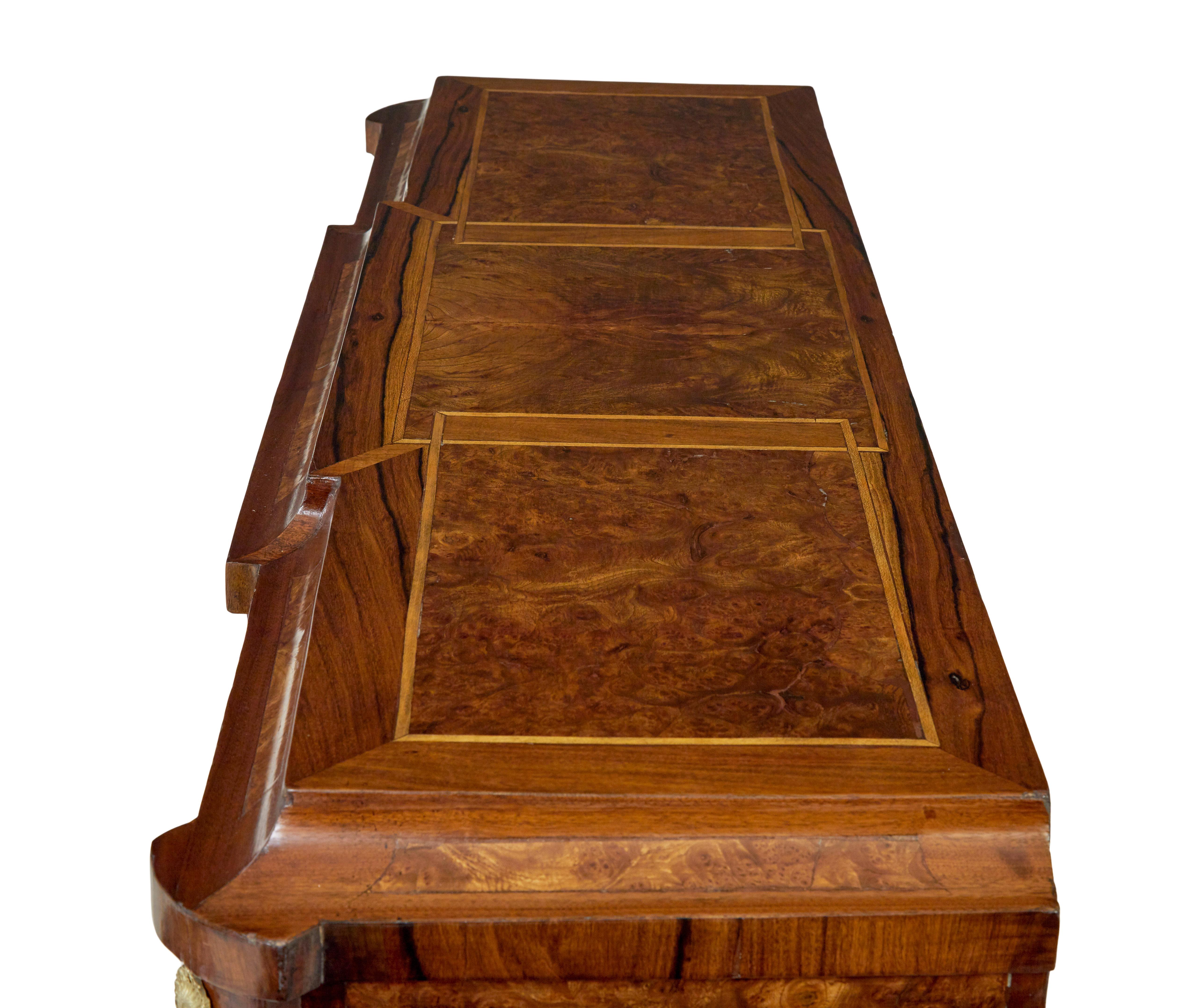 Hand-Crafted Mid century profusely inlaid walnut sideboard