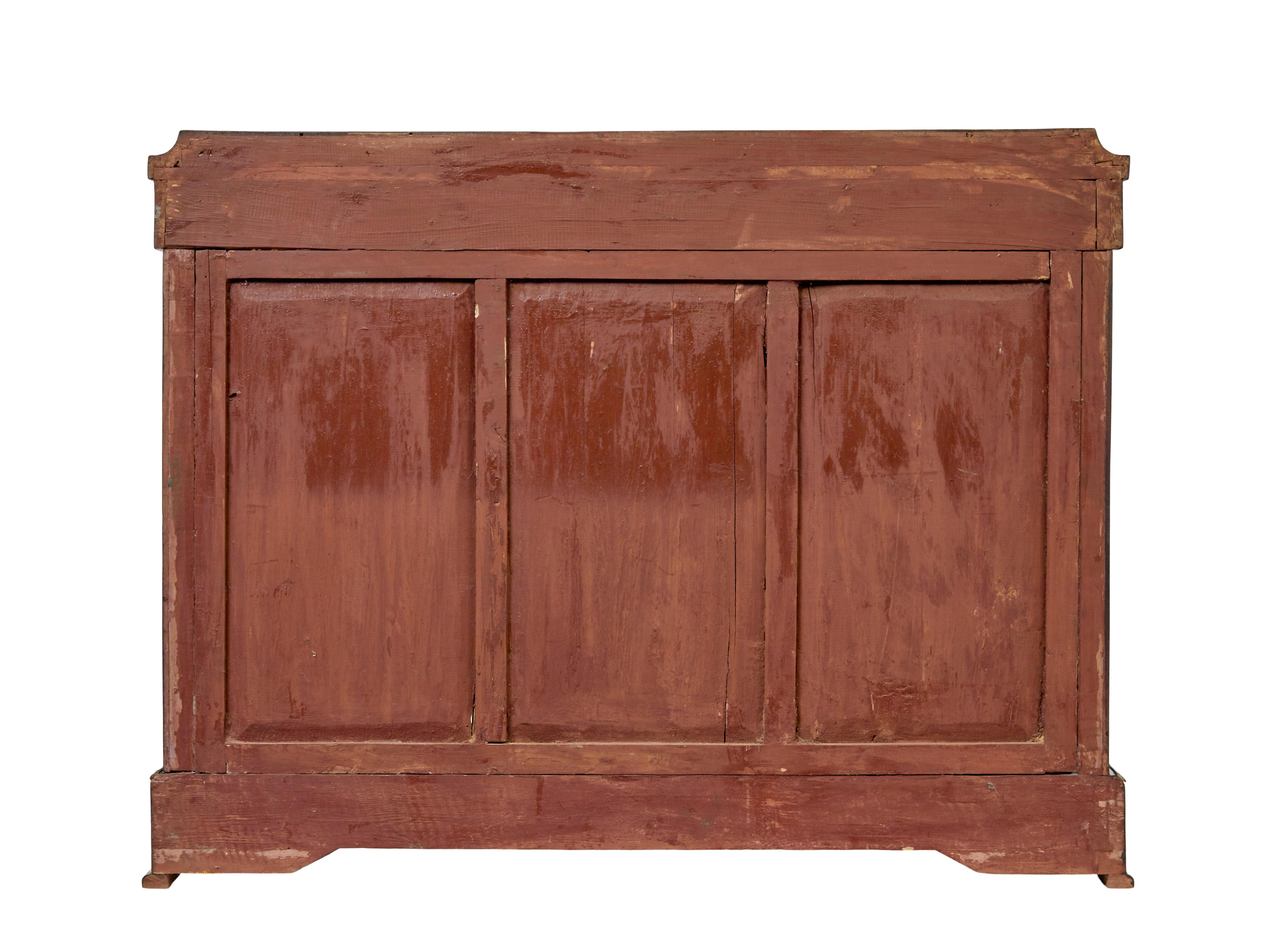 Mid century profusely inlaid walnut sideboard 1
