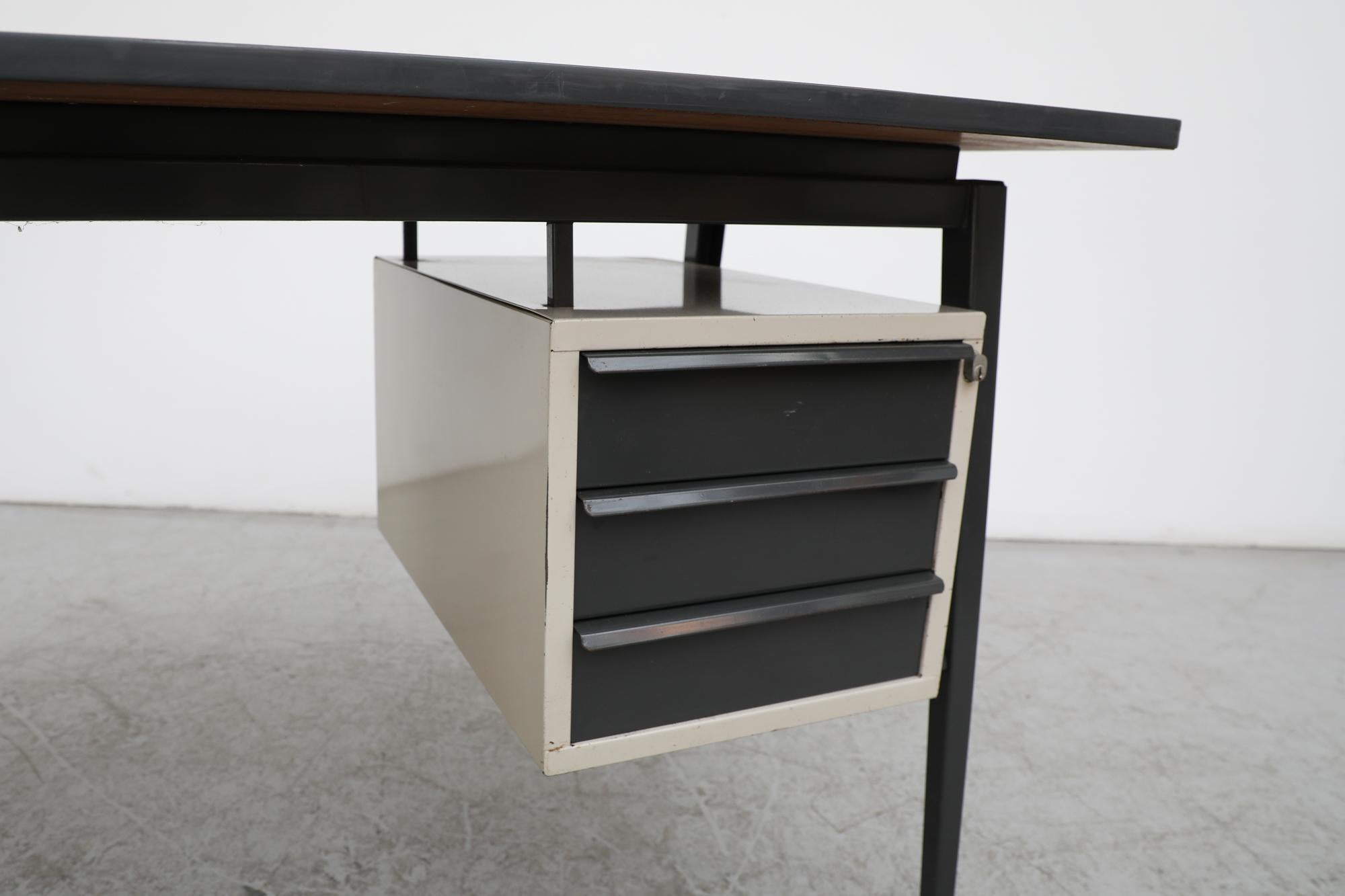 Mid-Century Prouve Inspired Industrial Desk by Marko 10