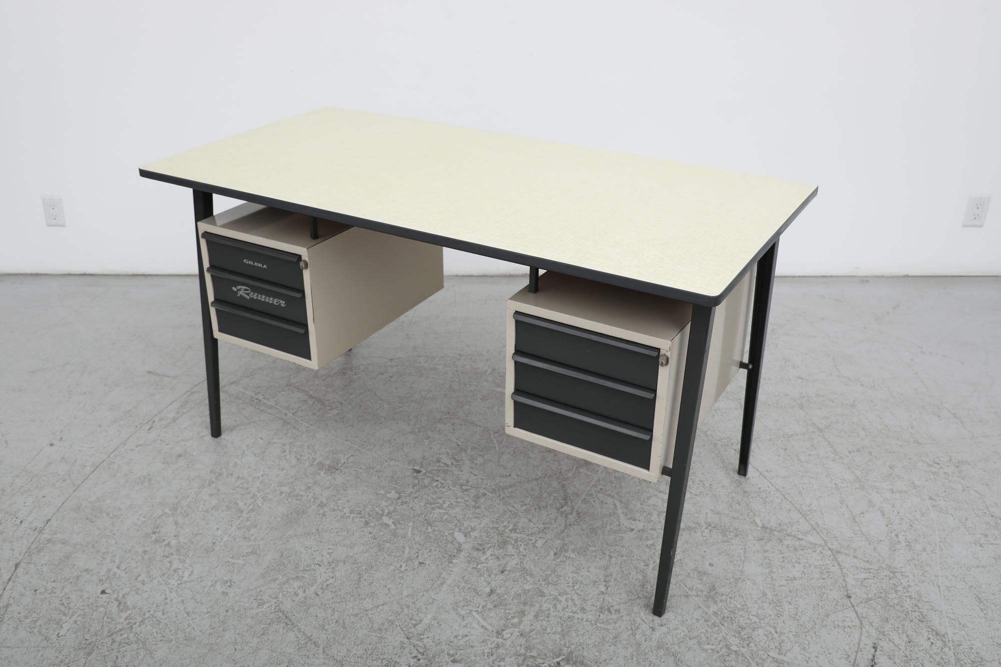 Metal Mid-Century Prouve Inspired Industrial Desk by Marko