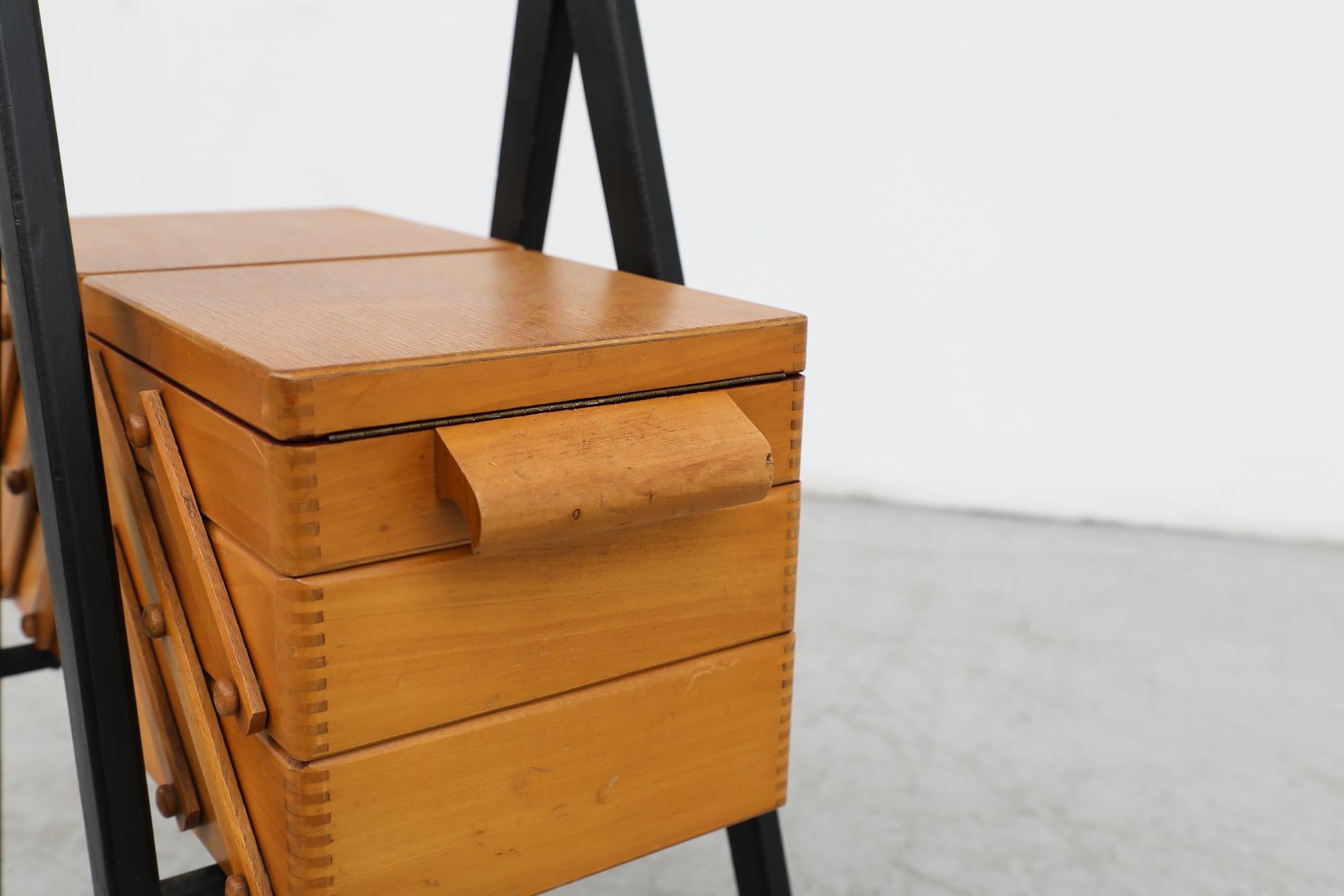 Mid-Century Prouve Style Sewing Box For Sale 3