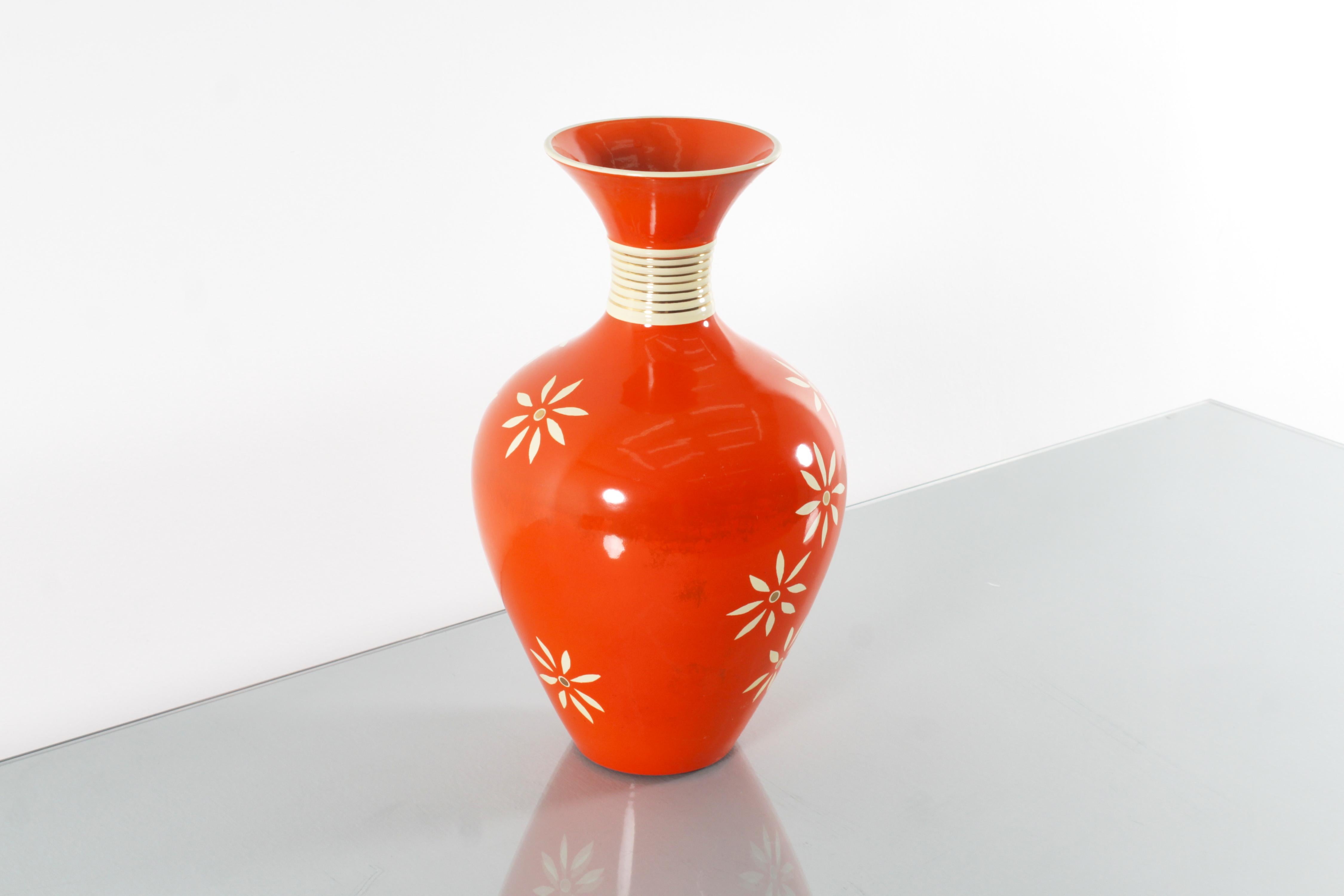 Vase Pucci Umbertide du milieu du siècle en céramique émaillée à la main 1950 Italie en vente 2