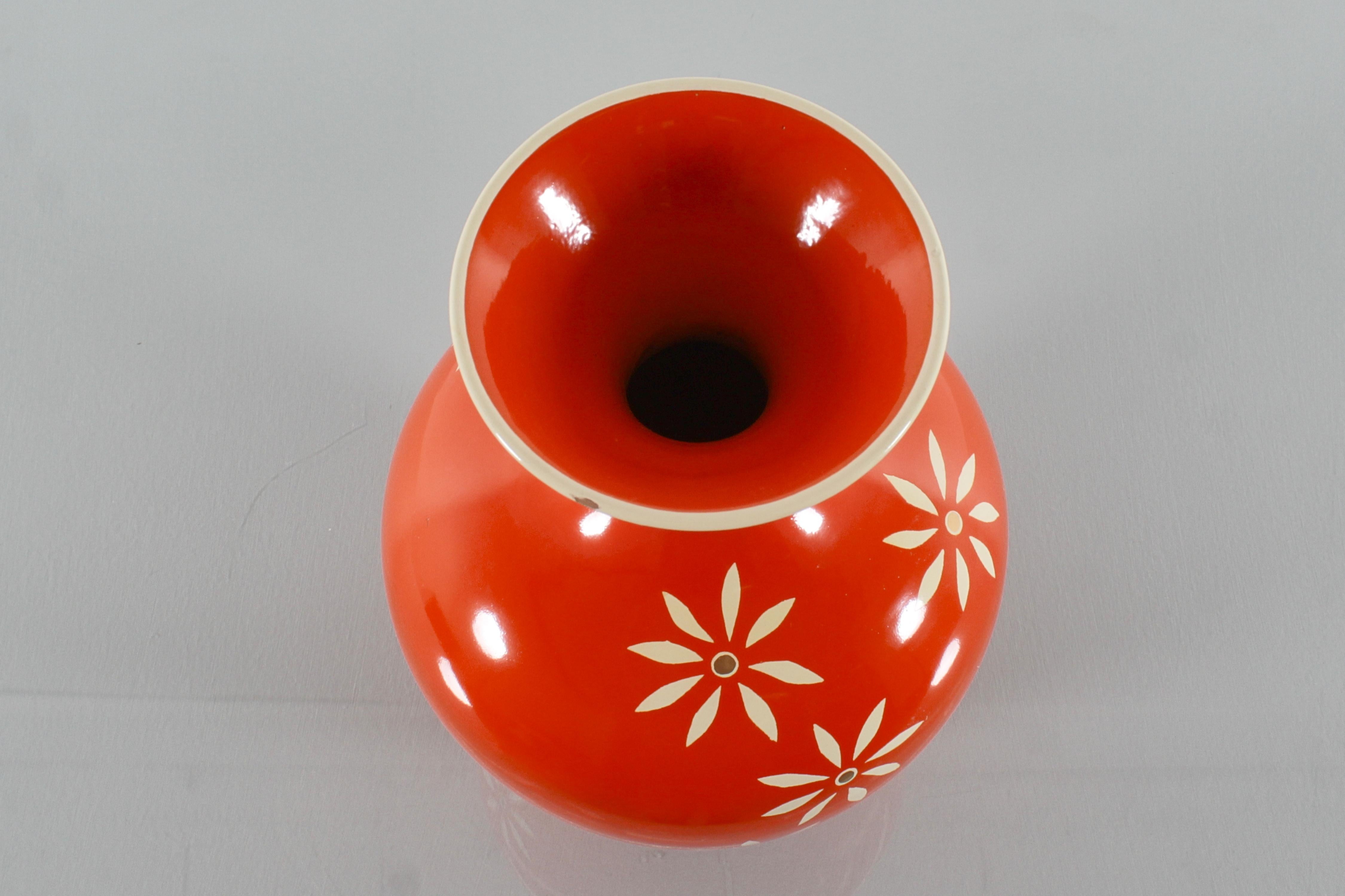 Vase Pucci Umbertide du milieu du siècle en céramique émaillée à la main 1950 Italie en vente 4