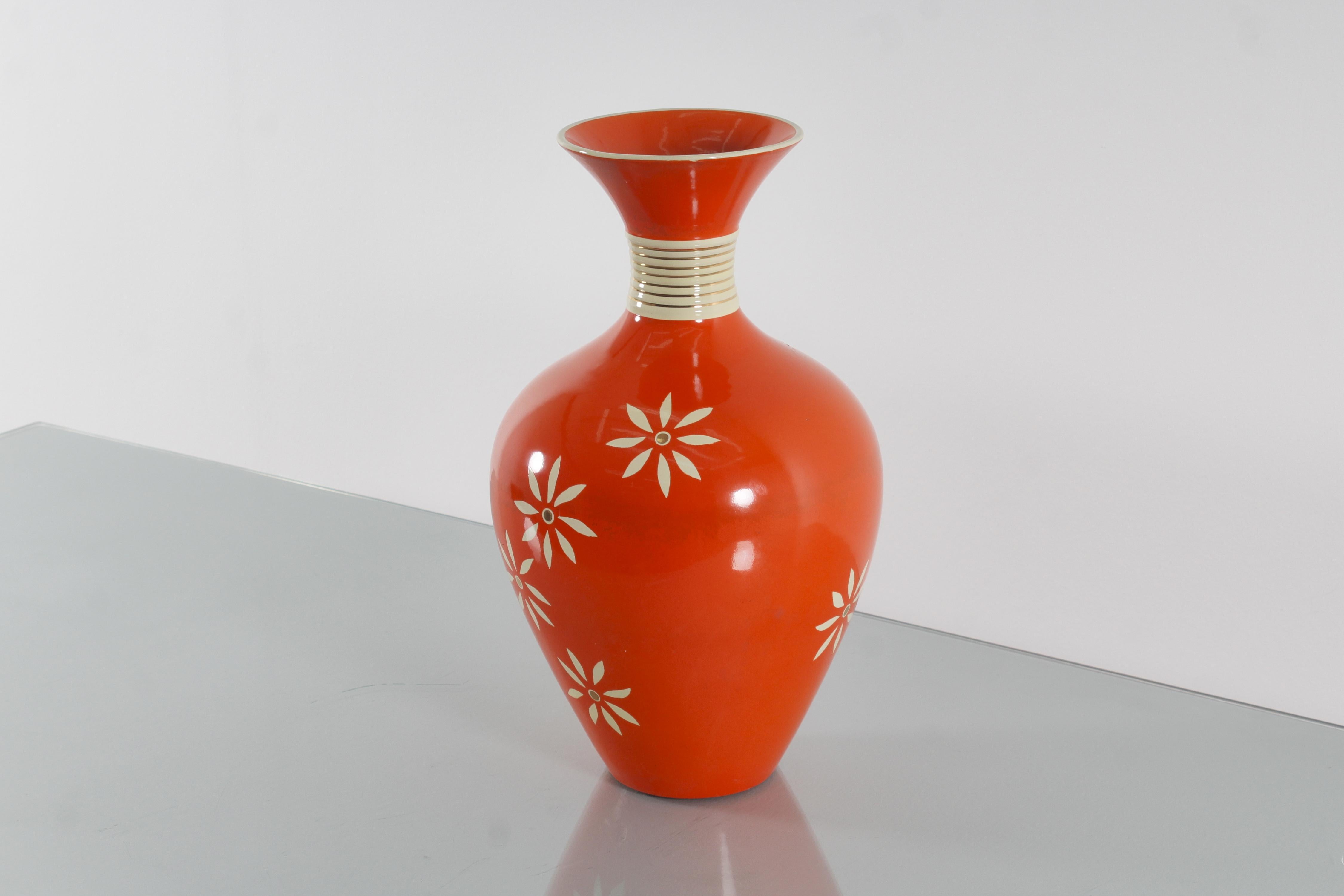 Vase Pucci Umbertide du milieu du siècle en céramique émaillée à la main 1950 Italie en vente 1