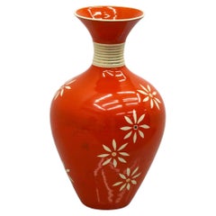 Mid-Century Pucci Umbertide Hand Glazed Ceramic Vase 1950s Italy
