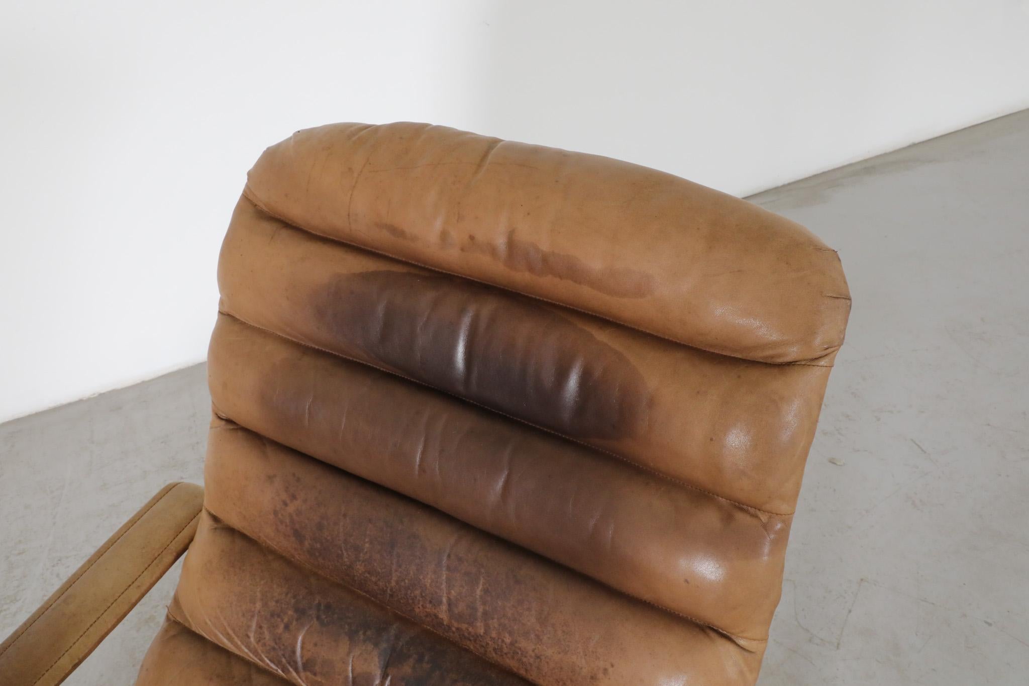 Mid-Century Pulkka Leather Lounge Chair by Ilmari Lappalainen for Asko 6