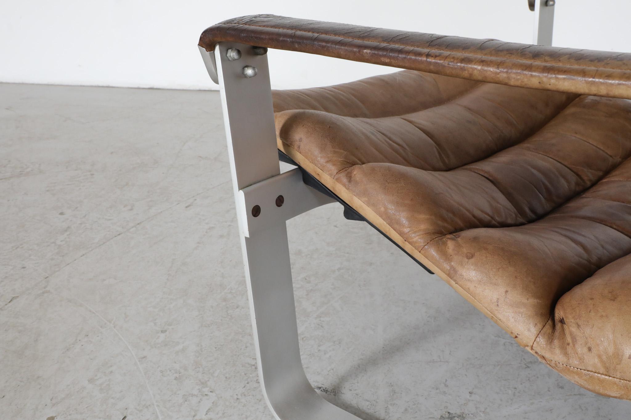 Mid-Century Pulkka Leather Lounge Chair by Ilmari Lappalainen for Asko 11