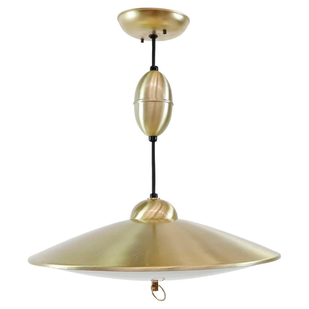 Midcentury Pull Down Pendant Light Fixture For Sale