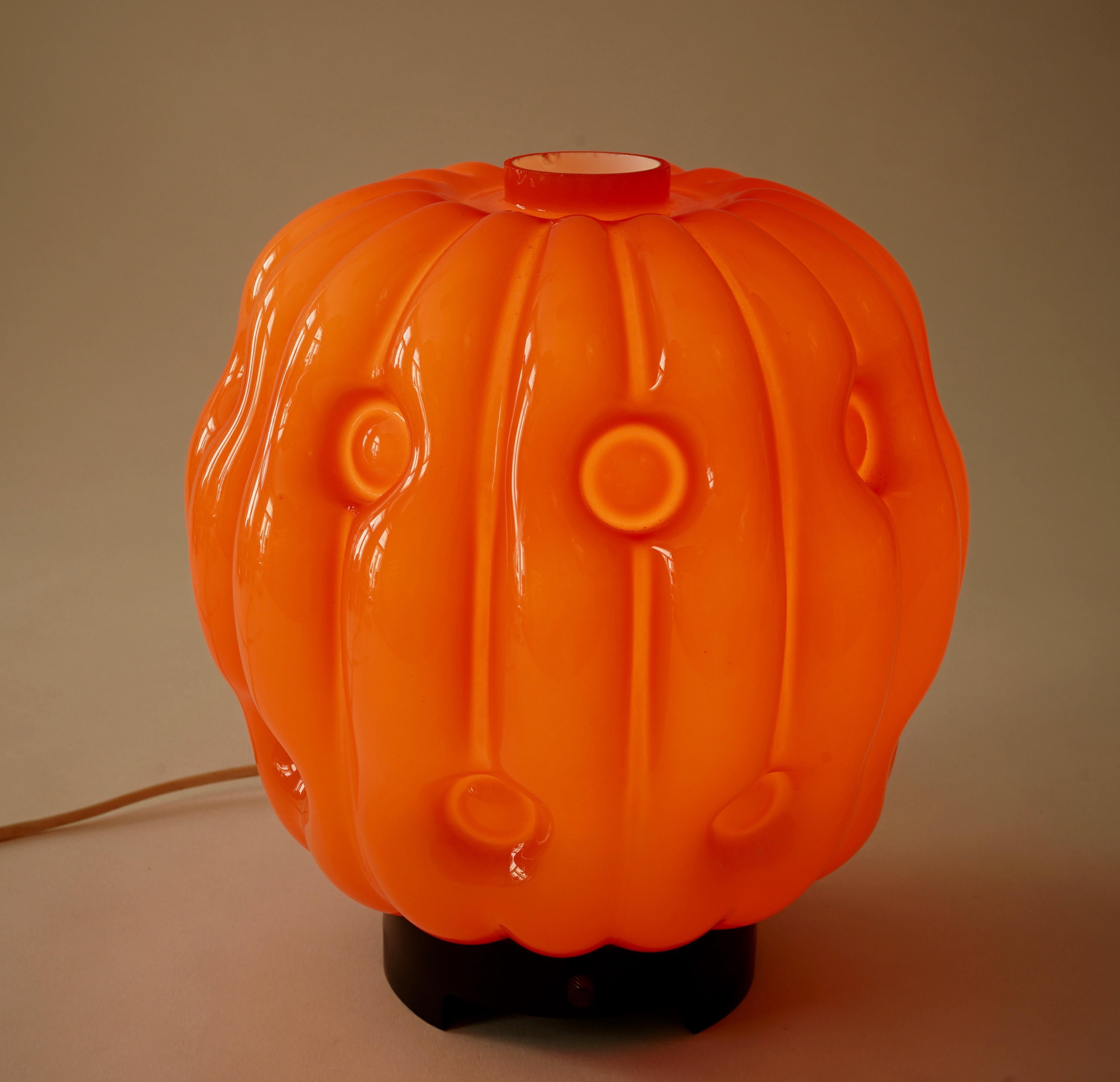 Midcentury Pumpkin's Table Lamp, 1960 In Good Condition For Sale In Vienna, Austria