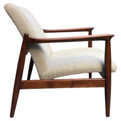 Mid Century Pure Linen GFM-64 Armchair by Edmund Homa, 1960s