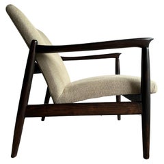 Mid Century Pure Linen GFM-64 Armchair by Edmund Homa, 1960s