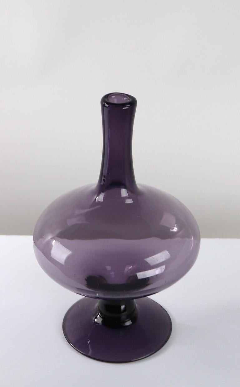 American Mid Century  Purple Amethyst Genie Bottle Attributed to Erickson