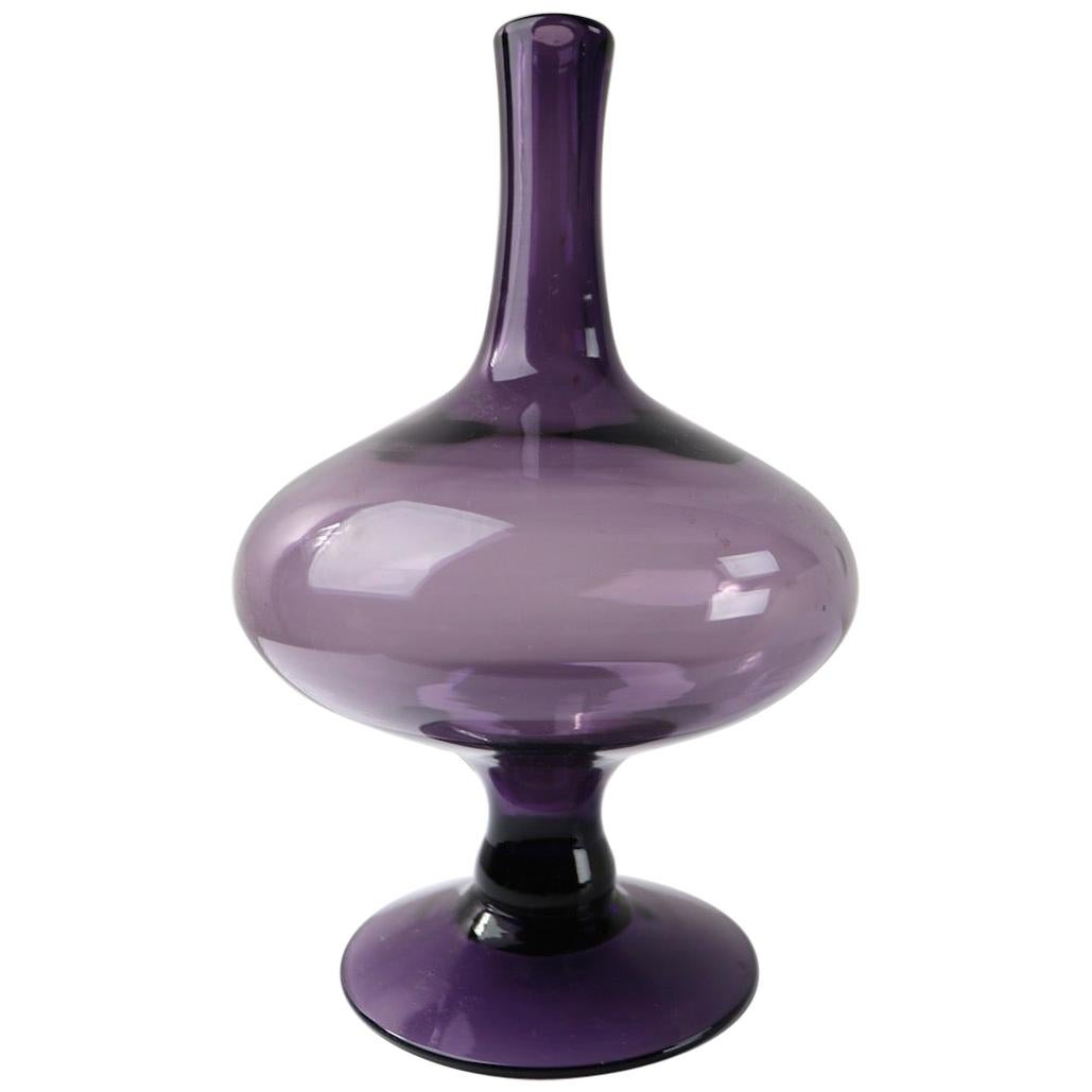 Mid Century  Purple Amethyst Genie Bottle Attributed to Erickson