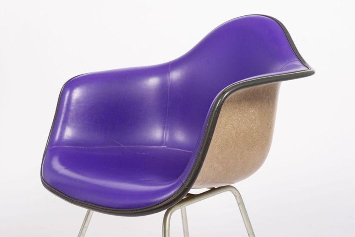 Sedie da salotto DAX viola di metà secolo di Eames per Herman Miller, anni '60 in vendita 6