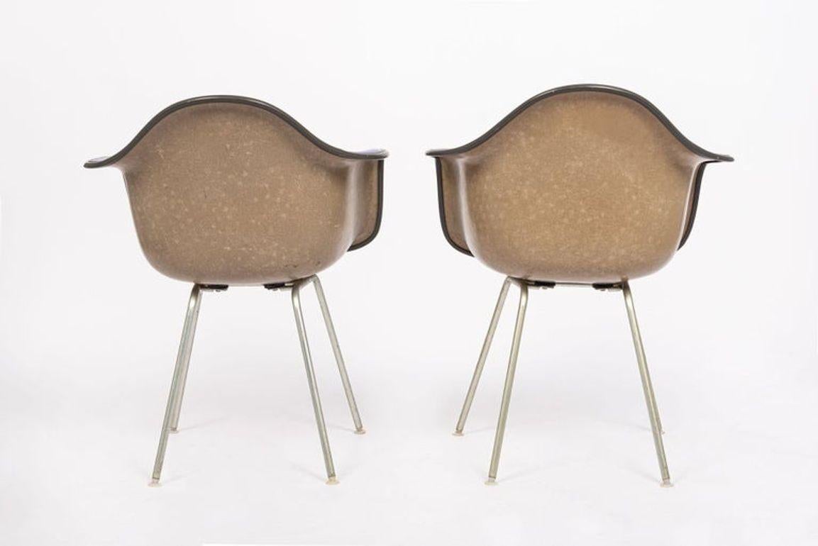 Sedie da salotto DAX viola di metà secolo di Eames per Herman Miller, anni '60 In condizioni buone in vendita a Detroit, MI