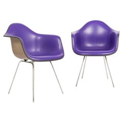 Mid Century Purple DAX Lounge Chairs by Eames for Herman Miller, 1960s