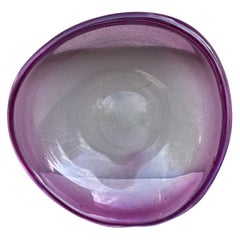 Bol en verre violet du milieu du siècle Val Saint Lambert