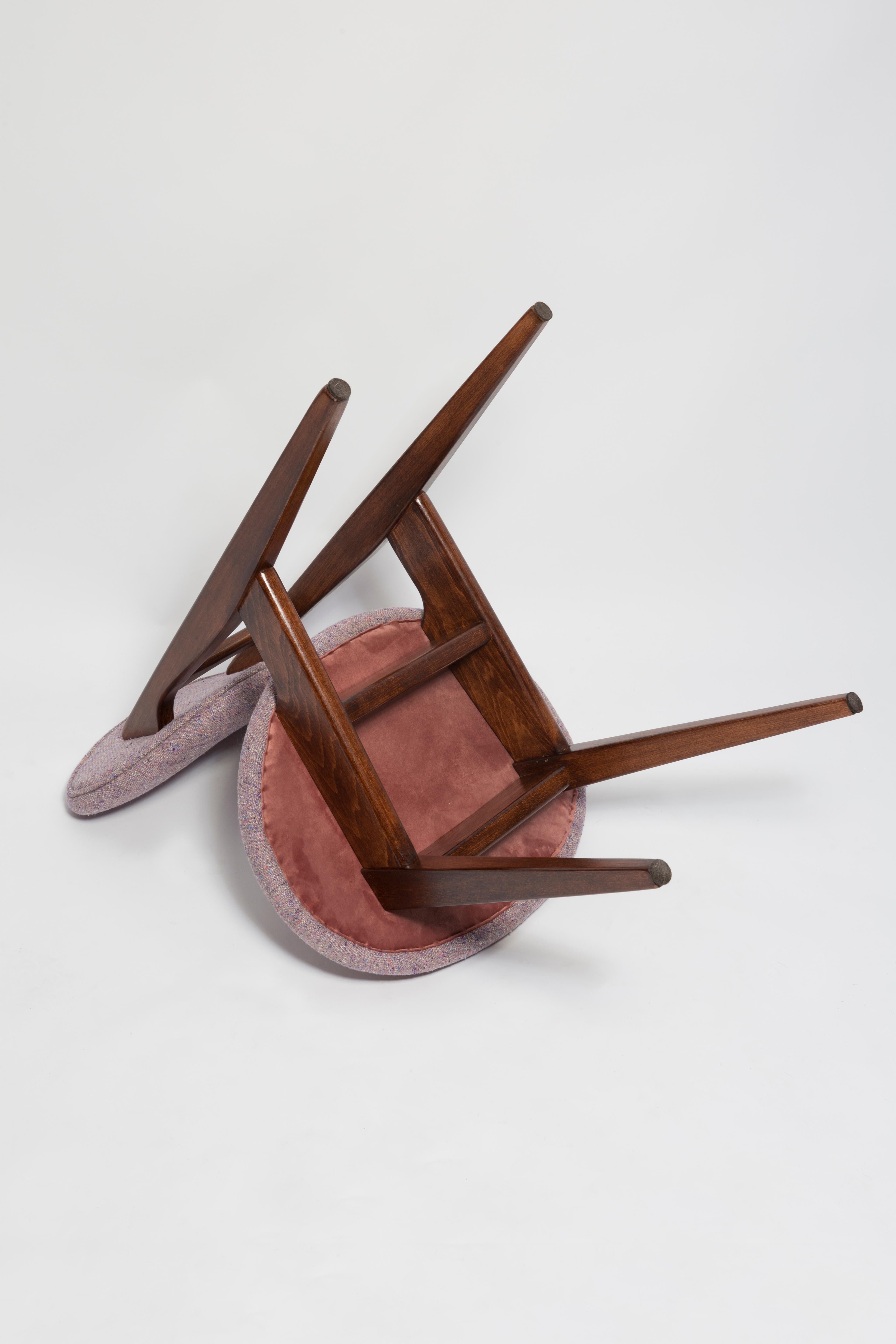 Velvet Mid-Century Purple Mushroom Chair, Type 200/128, by J. Kedziorek, Europe, 1960s For Sale
