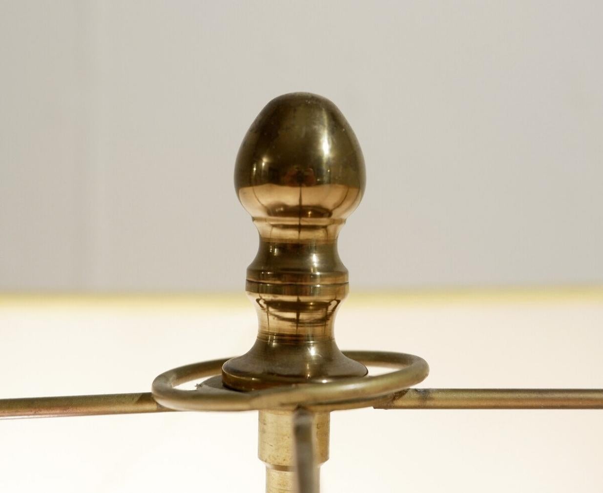 Mid-century pyrite stone Table Lamp - original lampshade - Willy Daro Style For Sale 3