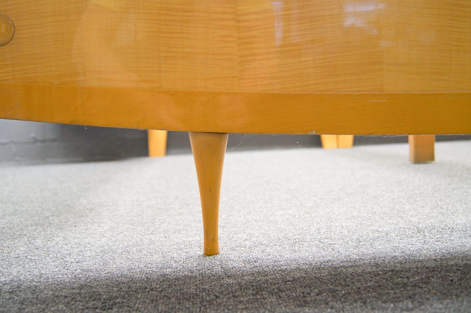 Mid-Century Queen Bedwith Floating Nightstands in the Style of Gio Ponti, Italy For Sale 5