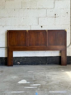 Mid-Century Queen Campaign Headboard by Henredon